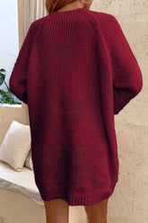 Robe pull à lacets et manches ballon